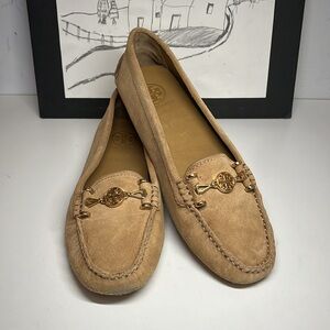 Tory Burch Daria Driver Split Suede Walnut Woman’s US Size 10.5 M